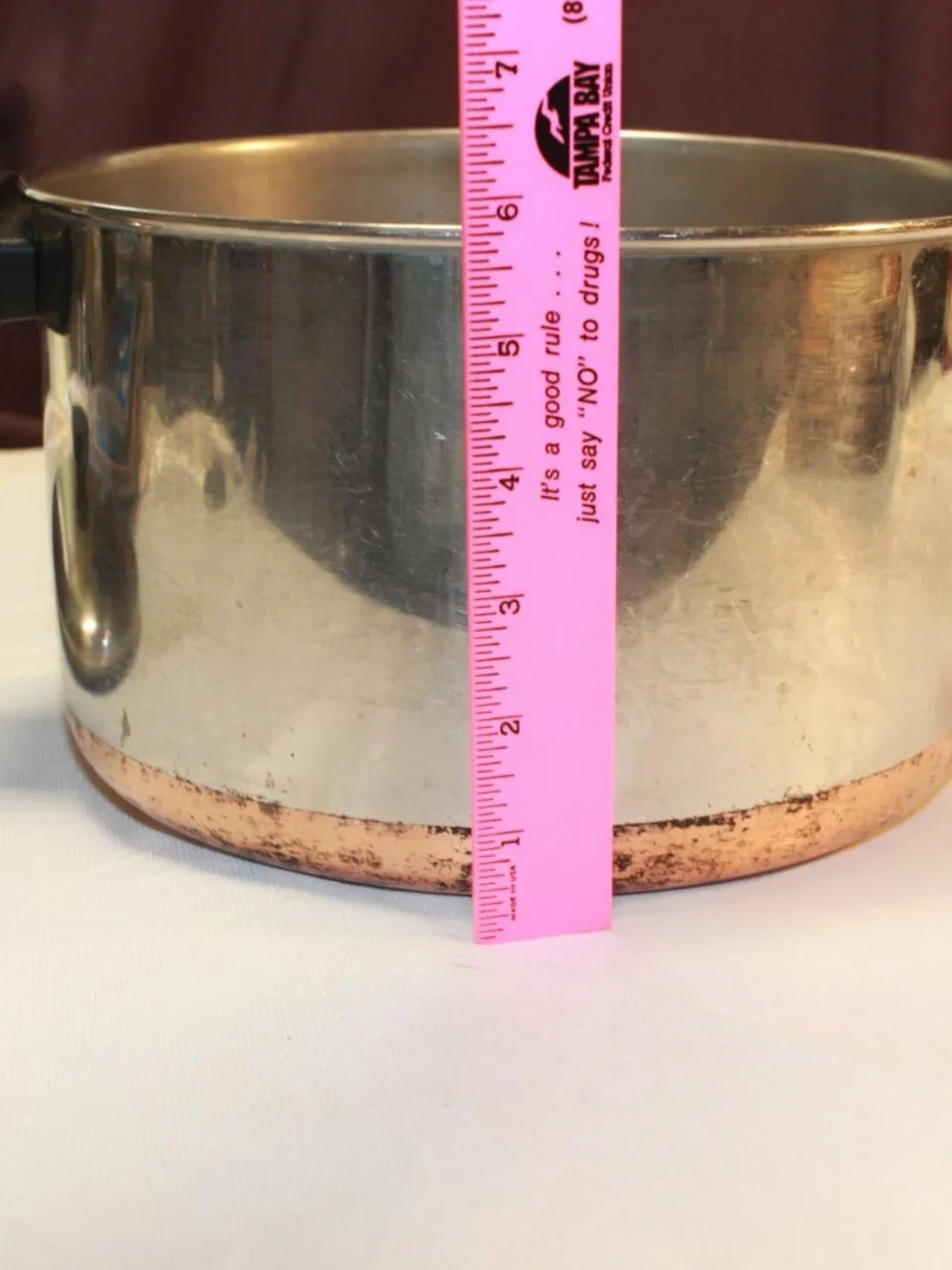 Revere Ware 1801 6 QT Copper Bottom Stock Pot With Lid - Clinton, ILL 86